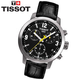  Shop Authentic Tissot PRC 200 Chronograph Black Dial Black Leather Strap Watch For Men - T055.417.16.057.00 - Luxxuri