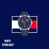  Shop Authentic Tommy Hilfiger Brad Chronograph Quartz Blue Dial Blue Leather Strap Watch For Men - 1710387 - Luxxuri