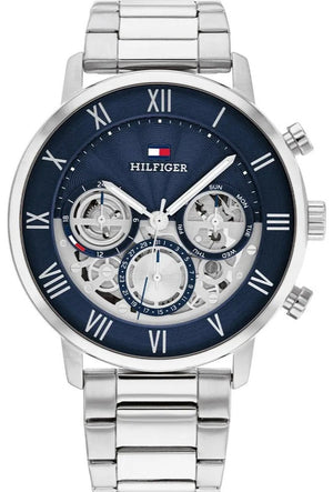  Shop Authentic Tommy Hilfiger Legend Chronograph Blue Dial Silver Steel Strap Watch For Men - 1710569 - Luxxuri