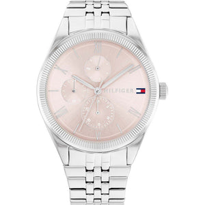  Shop Authentic Tommy Hilfiger Monica Multifunction Chronograph Pink Dial Silver Steel Strap Watch For Women - 1782590 - Luxxuri