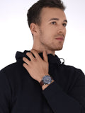  Shop Authentic Tommy Hilfiger Parker Chronograph Blue Dial Brown Leather Strap Watch For Men - 1791837 - Luxxuri