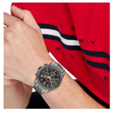  Shop Authentic Tommy Hilfiger Lars Chronograph Black Dial Black Steel Strap Watch For Men - 1792061 - Luxxuri