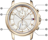  Shop Authentic Tommy Hilfiger Claudia White Dial Black Leather Strap Watch for Women - 1781817 - Luxxuri