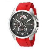  Shop Authentic Tommy Hilfiger Decker Quartz Black Dial Red Rubber Strap Watch for Men - 1791351 - Luxxuri