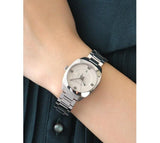  Shop Authentic Gucci GG2570 White Dial Silver Steel Strap Watch For Women - YA142502 - Luxxuri