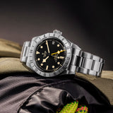 Tudor Black Bay Pro Black Dial Silver Steel Strap Watch for Men - M79470-0001