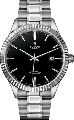  Shop Authentic Tudor Style Automatic Black Dial Silver Steel Strap Watch for Men - M12710-0003 - Luxxuri