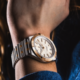  Shop Authentic Breitling Chronomat 36 Mother of Pearl Dial Two Tone Steel Strap Watch for Women - U10380101A2U1 - Luxxuri