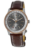  Shop Authentic Breitling Navitimer Automatic 41 Grey Dial Brown Leather Strap Watch for Men - U17326121M1P1 - Luxxuri