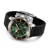  Shop Authentic Breitling Superocean Heritage B01 Chronograph 44 Limited Edition Green Dial Black Mesh Bracelet Watch for Women - UB01622A1L1S1 - Luxxuri