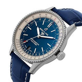  Shop Authentic Breitling Navitimer Automatic 38mm Blue Dial Blue Leather Strap Mens Watch - A17325211C1P1 - Luxxuri