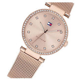  Shop Authentic Tommy Hilfiger Lynn Quartz Rose Gold Dial Rose Gold Mesh Bracelet Watch For Women - 1781865 - Luxxuri