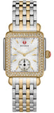 Michele Deco Mother of Pearl Dial Two Tone Steel Strap Watch For Women - MWW06V000023
