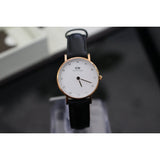  Shop Authentic Daniel Wellington Classy Sheffield White Dial Black Leather Strap Watch For Women - DW00100060 - Luxxuri