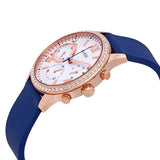  Shop Authentic Guess Solar White Rose Gold Dial Blue Rubber Strap Watch For Women - W1135L3 - Luxxuri