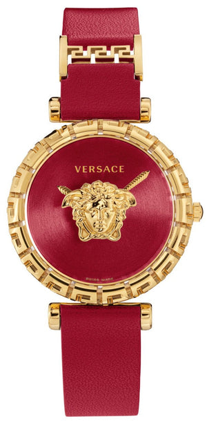  Shop Authentic Versace Palazzo Empire Greca Red Dial Red Leather Strap Watch for Women - VEDV00319 - Luxxuri