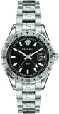  Shop Authentic Versace Hellenyium GMT Black Dial Silver Steel Strap Watch for Men - V11020015 - Luxxuri