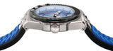  Shop Authentic Versace Chain Reaction Quartz Blue Dial Blue & Black Leather Strap Watch for Men - VEDY00119 - Luxxuri