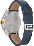  Shop Authentic Versace Viamond Quartz White Dial Blue Leather Strap Watch For Men - VEPO00120 - Luxxuri