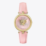  Shop Authentic Versace Palazzo Empire Pink Dial Pink Leather Strap Watch for Women - VCO030017 - Luxxuri