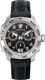  Shop Authentic Versace Dylos Analog Black Dial Black Leather Strap Watch for Men - VQC010015 - Luxxuri