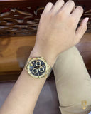  Shop Authentic Versace Greca Chronograph Black Dial Brown Leather Strap Watch For Men - VEZ900621 - Luxxuri