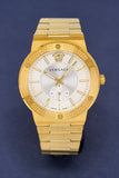  Shop Authentic Versace Greca Silver Dial Gold Steel Strap Watch for Men - VEVI00520 - Luxxuri