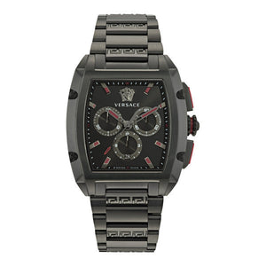  Shop Authentic Versace Dominus Chronograph Quartz Black Dial Black Steel Strap Watch For Men - VE6H00623 - Luxxuri
