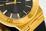  Shop Authentic Versace Greca Black Dial Black Leather Strap Watch for Women - VEVH00320 - Luxxuri