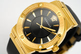  Shop Authentic Versace Greca Black Dial Black Leather Strap Watch for Women - VEVH00320 - Luxxuri