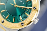 Shop Authentic Versace Greca Green Dial Silver Steel Strap Watch for Women - VEVH00720 - Luxxuri