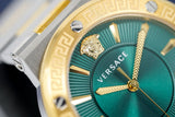  Shop Authentic Versace Greca Green Dial Silver Steel Strap Watch for Women - VEVH00720 - Luxxuri