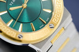  Shop Authentic Versace Greca Green Dial Silver Steel Strap Watch for Women - VEVH00720 - Luxxuri