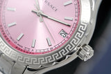  Shop Authentic Versace Hellenyium Pink Dial Silver Steel Strap Watch for Women - V12010015 - Luxxuri