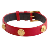  Shop Authentic Versace Medusa Lock Icon Gold Dial Red Leather Strap Watch for Women - VEDW00119 - Luxxuri