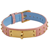  Shop Authentic Versace Medusa Lock Icon Quartz Gold Dial Pink & Blue Leather Strap Watch For Women - VEDW00219 - Luxxuri
