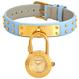  Shop Authentic Versace Medusa Lock Icon Quartz White Dial Blue Leather Strap Watch for Women - VEDW00419 - Luxxuri