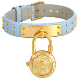  Shop Authentic Versace Medusa Lock Icon Quartz White Dial Blue Leather Strap Watch for Women - VEDW00419 - Luxxuri