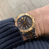  Shop Authentic Versace Hellenyium Quartz Brown Dial Two Tone Steel Strap Watch For Men - V11040015 - Luxxuri