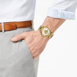  Shop Authentic Versace Palazzo Empire White Dial Two Tone Steel Strap Watch for Men - VERD00418 - Luxxuri