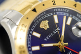  Shop Authentic Versace Hellenyium GMT Black Dial Two Tone Steel Strap Watch for Men - V11040015 - Luxxuri