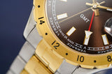  Shop Authentic Versace Hellenyium GMT Black Dial Two Tone Steel Strap Watch for Men - V11040015 - Luxxuri