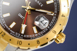 Shop Authentic Versace Hellenyium GMT Black Dial Two Tone Steel Strap Watch for Men - V11040015 - Luxxuri
