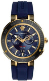 Shop Authentic Versace V Extreme Chronograph Blue & Gold Tone Dial Blue Rubber Strap Watch for Men - VCN010017 - Luxxuri