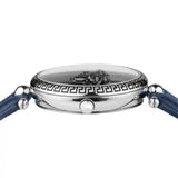  Shop Authentic Versace Palazzo Empire Black Dial Blue Leather Strap Watch for Women - VCO080017 - Luxxuri