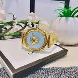  Shop Authentic Versace Palazzo Empire Greca White Dial Gold Mesh Bracelet Watch for Women - VEDV00619 - Luxxuri