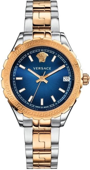  Shop Authentic Versace Hellenyium Blue Dial Two Tone Steel Strap Watch for Women - V12060017 - Luxxuri