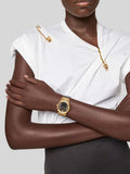 Shop Authentic Versace Greca Black Dial Black Leather Strap Watch for Women - VEVH00320 - Luxxuri