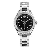  Shop Authentic Versace Hellenyium Black Dial Silver Steel Strap Watch for Women - V12020015 - Luxxuri