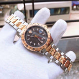  Shop Authentic Versace Hellenyium GMT Black Dial Two Tone Steel Strap Watch for Men - V11040015 - Luxxuri